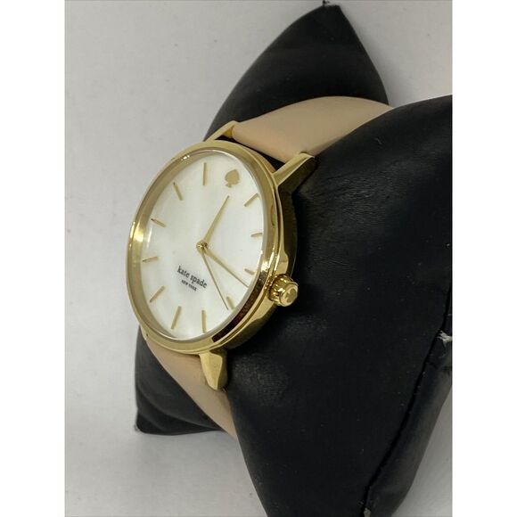 Kate Spade 0073 Women Beige Leather Analog White Dial Quartz Genuine Watch JK828 - Picture 4 of 12